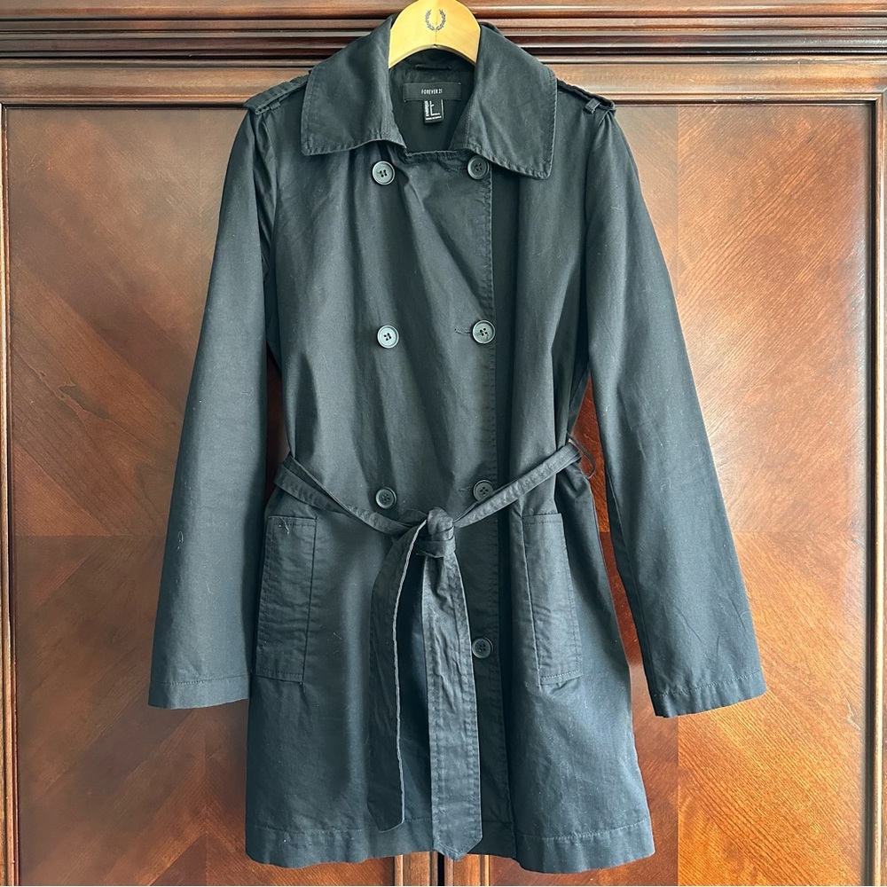 Forever 21 Black Trench Coat